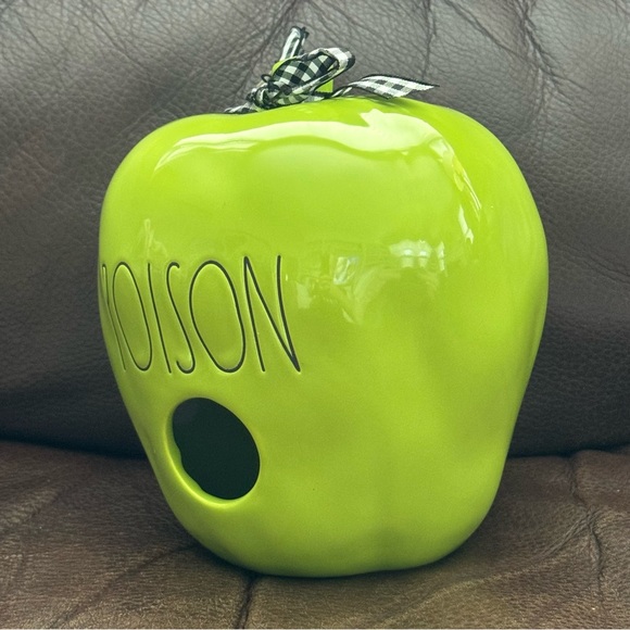 POISON - Rae Dunn Green Poison Apple Halloween Bird House - Picture 9 of 12